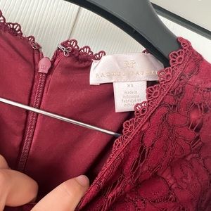 Rachel Parcell Burgundy Lace Midi Dress